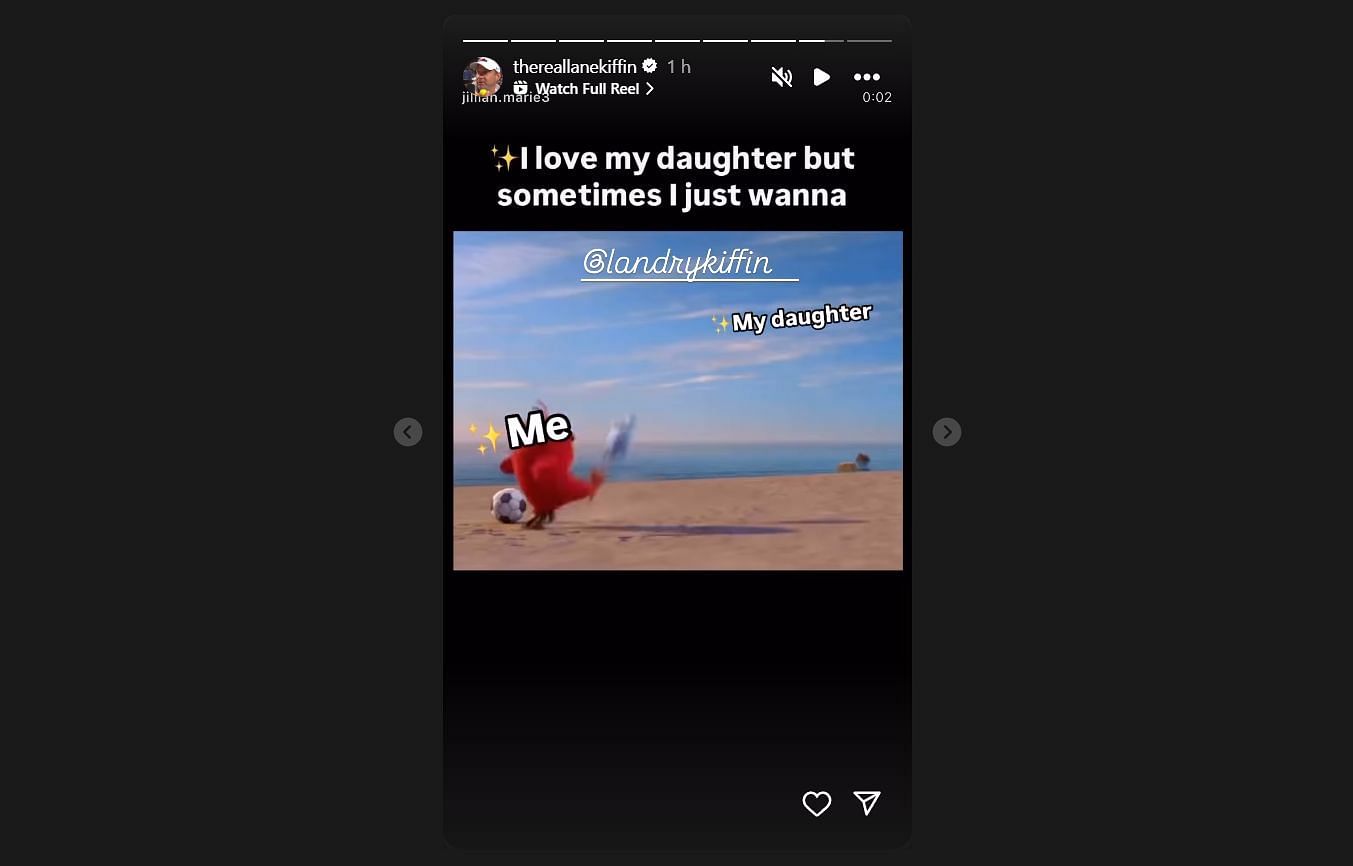 @thereallanekiffin's IG story